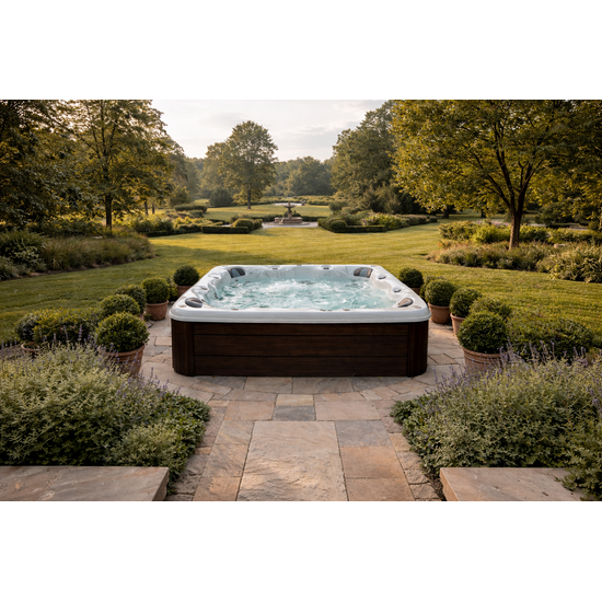Wellness Tub Infinity Spa 005 – Luxe 7-Persoons Jacuzzi met 59 Jets en Balboa Besturing – Bruin
