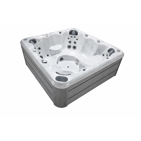 Wellness Tub Infinity Spa 005 – Luxe 7-Persoons Jacuzzi met 59 Jets en Balboa Besturing – Light Grey