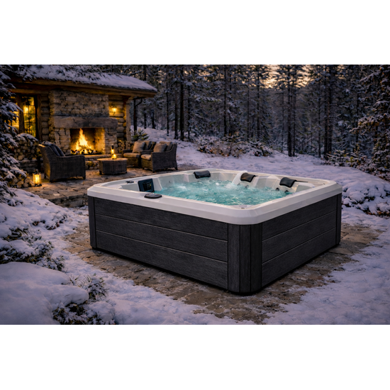 Wellness Tub Ultimate ECO Spa 004 - Energiezuinige en Luxe 6-Persoons Jacuzzi - Dark Grey