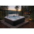 Wellness Tub Infinity Spa 001- Energiezuinige en Luxe 6-Persoons Jacuzzi - Dark Grey