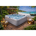 Wellness Tub Infinity Spa 003 – Luxe en Krachtige 6-Persoons Jacuzzi met 107 Jets – Light Grey