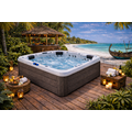 Wellness Tub Infinity Spa 003 – Luxe en Krachtige 6-Persoons Jacuzzi met 107 Jets – Teak