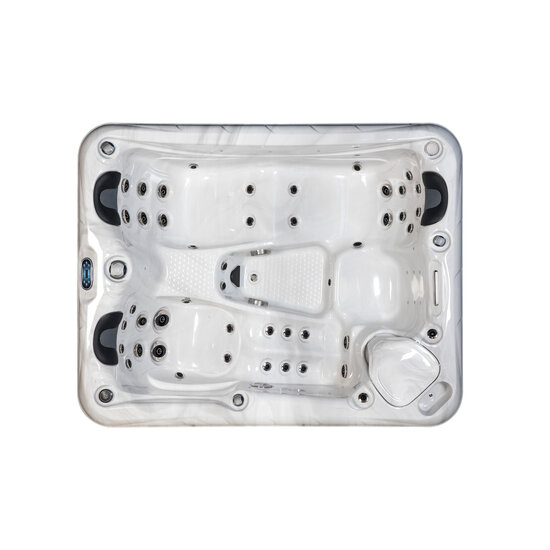 Wellness Tub Infinity Spa 006 - Luxe en Energiezuinige 3-Persoons Jacuzzi - Light Grey