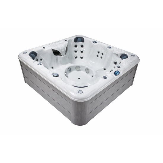 Wellness Tub Infinity Spa 006 - Luxe en Energiezuinige 3-Persoons Jacuzzi - Light Grey