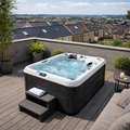 Wellness Tub Infinity Spa 007 – Luxe en Compacte 2-Persoons Jacuzzi – Dark Grey