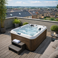 Wellness Tub Infinity Spa 007 – Luxe en Compacte 2-Persoons Jacuzzi – Teak