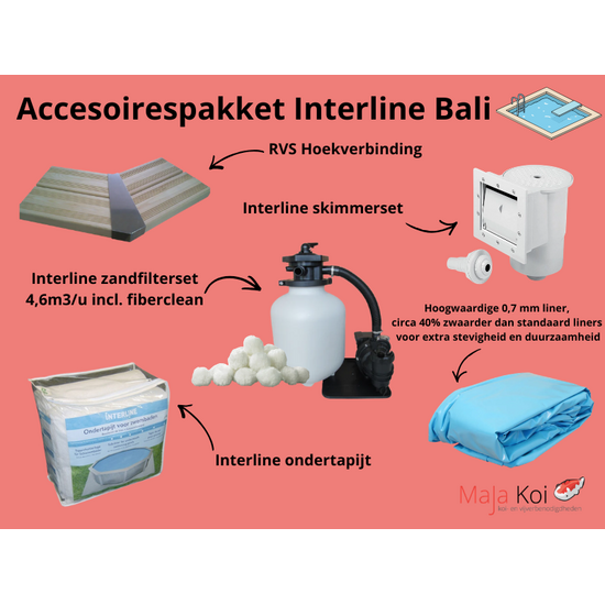 Interline  Interline Zwembad Bali 210 x 210 x 78 cm - inclusief pakket