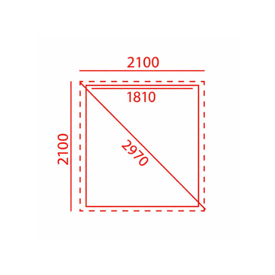 Interline  Interline Zwembad Bali 210 x 210 x 78 cm - inclusief pakket