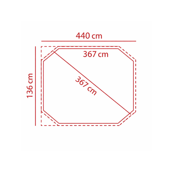 Interline  Zwembad Interline Bali rond 4,40m/1,36m - Inclusief pakket