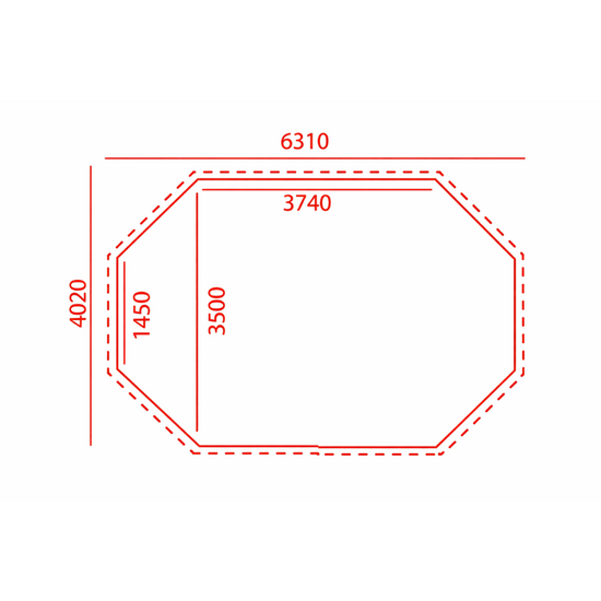 Interline  Interline Bali ovaal 6,40x4,00m/1,38m - inclusief pakket