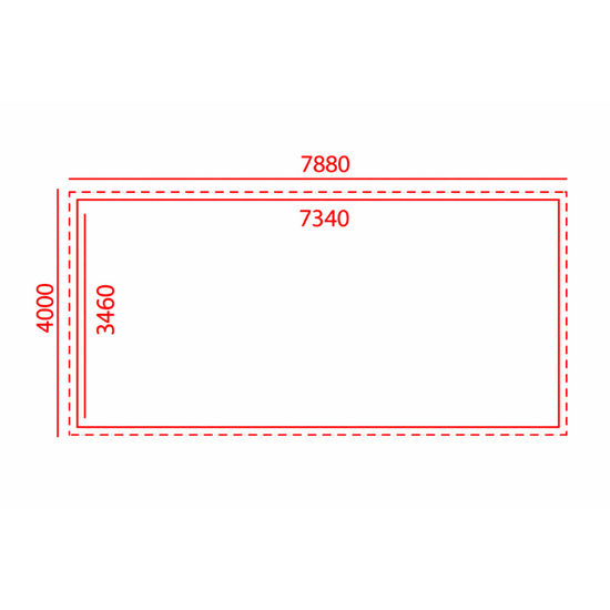 Interline  Interline Bali rechthoek 7,90x4,00m/1,38m Premium pakket