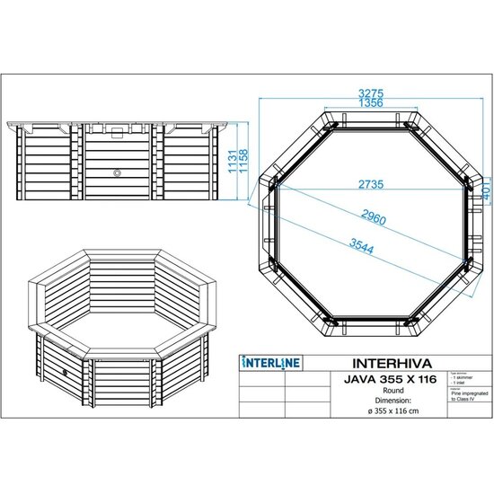 Interline  Interline Java 3,55m - 116cm Deluxe Pakket