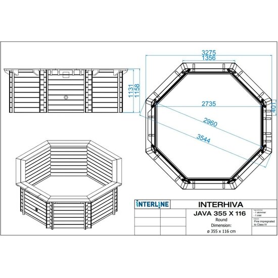 Interline  Interline Java 4,40m-1,36m Deluxe Pakket