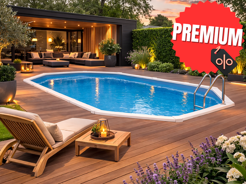 Interline Interline Diana ovaal 6,10x3,60m - 132cm - Premium pakket