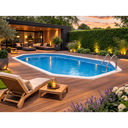 Interline Diana ovaal 6,10x3,60m - 132cm - Inclusief pakket