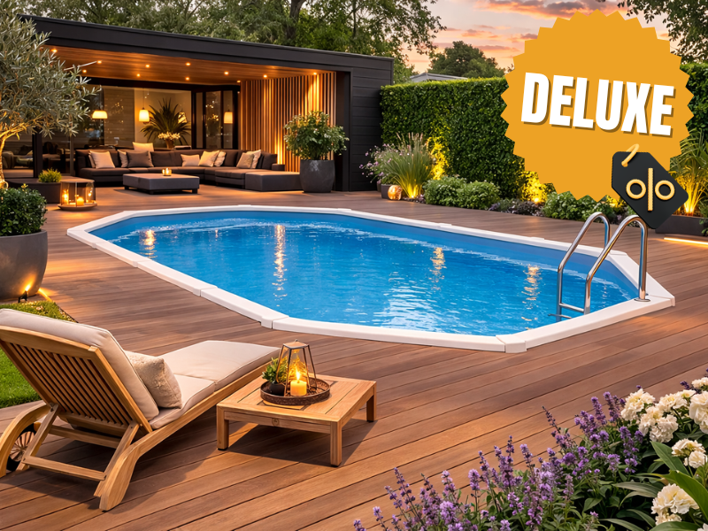 Interline Interline Diana ovaal 6,10x3,60m - 132cm - Deluxe pakket
