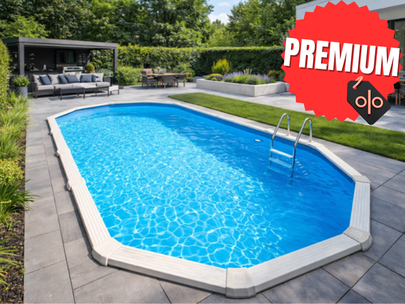Interline Interline Diana ovaal 7,30x3,60m - 132cm - Premium pakket
