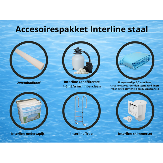 Interline  Interline Diana rond 4,90m - 132cm - Premium pakket