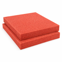 Filterschuim 50x50x5 cm - fijn rood - Maja Koi