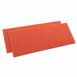 Filterschuim 100x50x3 cm - fijn rood - Maja Koi