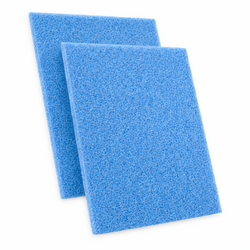 Geschikt voor filterschuim 75x50x3 zeer  fijn blauw - PPI 45