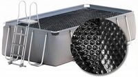 W'eau Solar cover Premium rechthoekig - 488 x 244 cm (zeilmaat 476 x 234) - Zwart - W'eau