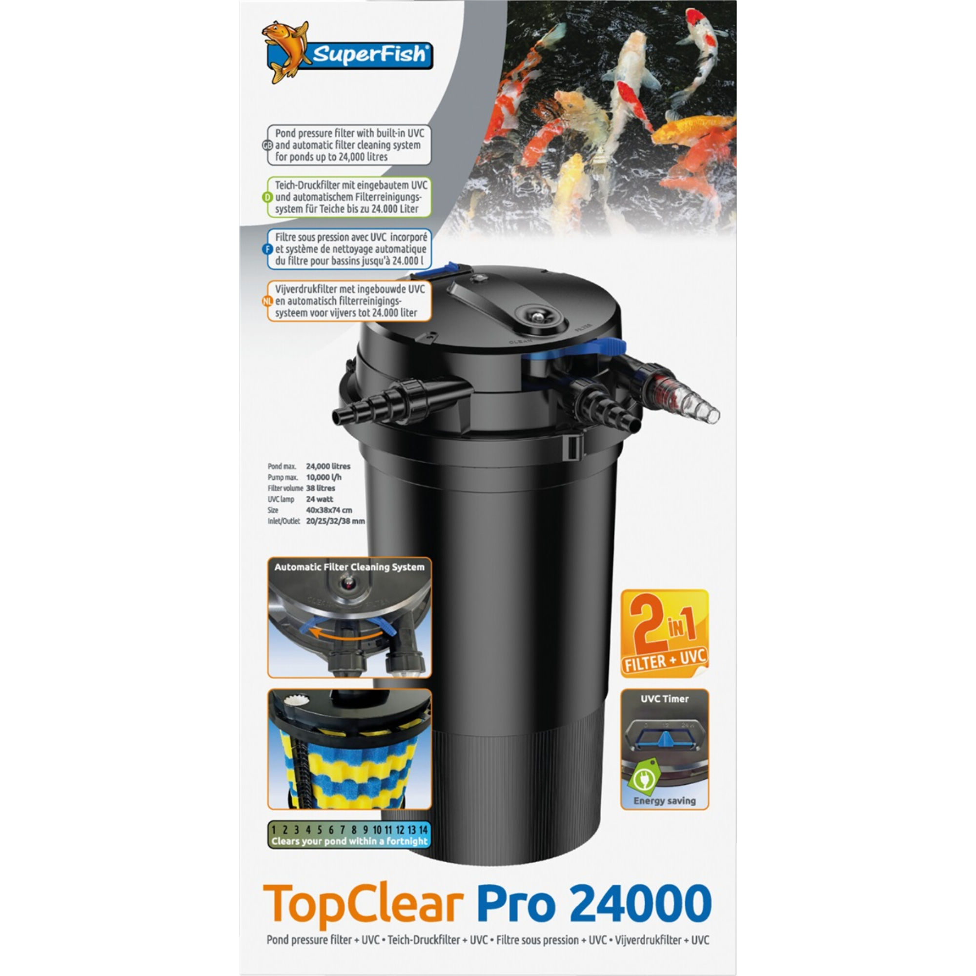 SuperFish TopClear Pro 24.000 UVC 24W - SuperFish
