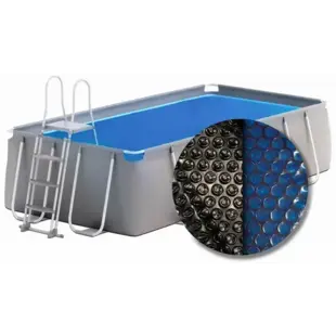 Premium solar cover rechthoek - 400 x 300 cm (zeilmaat 378 x 278) - Zwart - W'eau