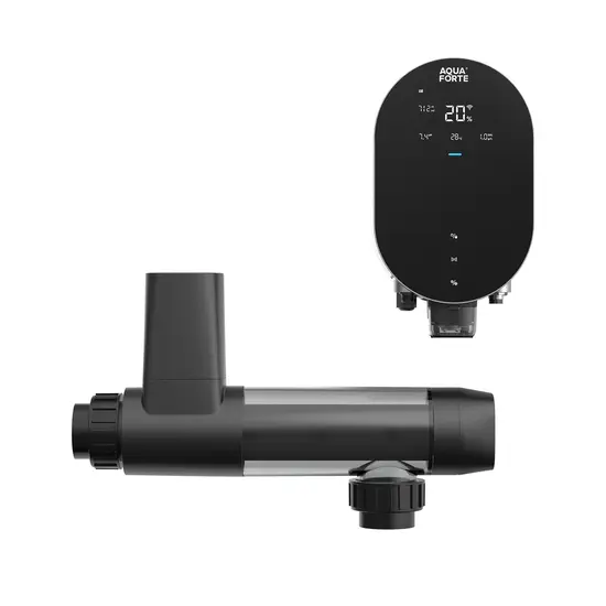 AquaForte AquaForte B-Clear LS160 laag zout elektrolyse en hydrolyse zwembad desinfectiesysteem met pH-regeling voor 60-100 m³ AquaForte