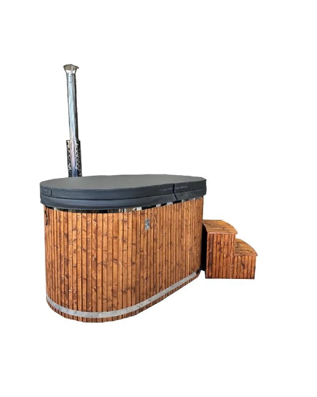 Sofuro Hottub ovaal 200cm - 2 persoons - interne houtkachel - Sofuro