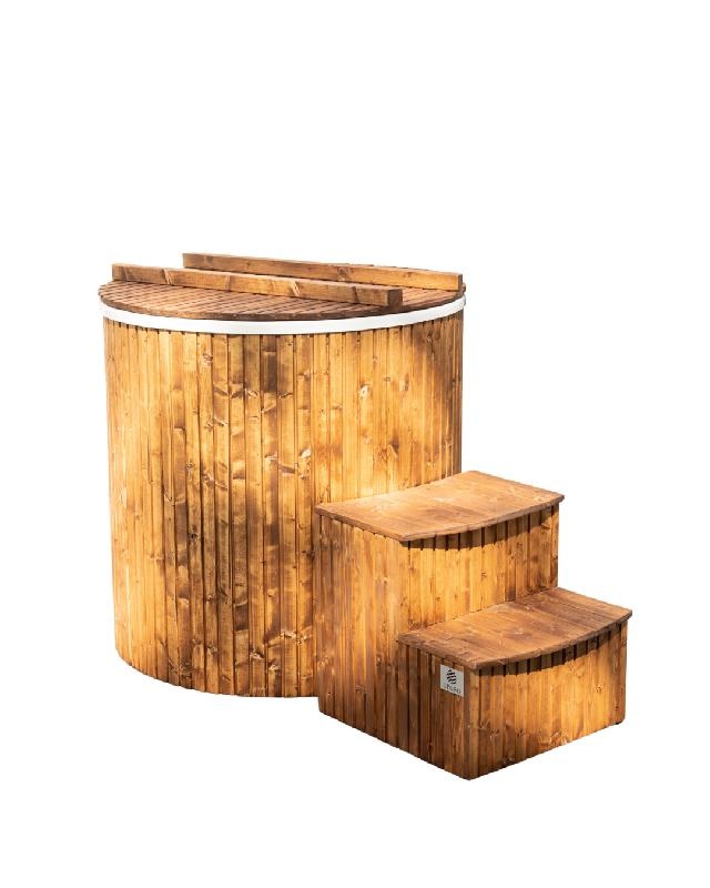 Sofuro Ijsbad rond 100cm thermowood - 1 persoon - box trap - Sofuro