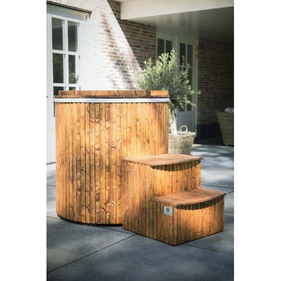 Sofuro Ijsbad rond 100cm thermowood - 1 persoon - box trap - Sofuro