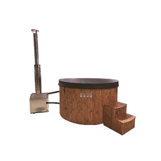 Sofuro Hottub rond 225cm - 6-8 persoons - interne houtkachel - Sofuro