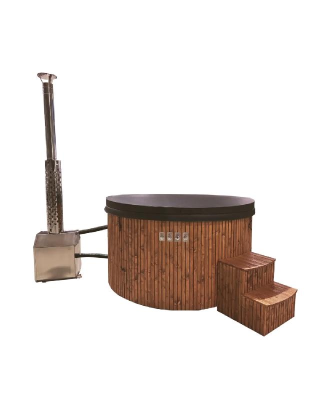 Sofuro Hottub rond 225cm - 6-8 persoons - interne houtkachel - Sofuro