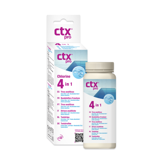 CTX 4-in-1 Chloor teststrips - CTX