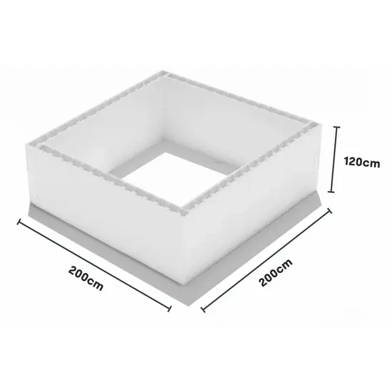 W'eau Polystyreen Plunge Pool blokkenset - 2,00 x 2,00 x 1,20 m