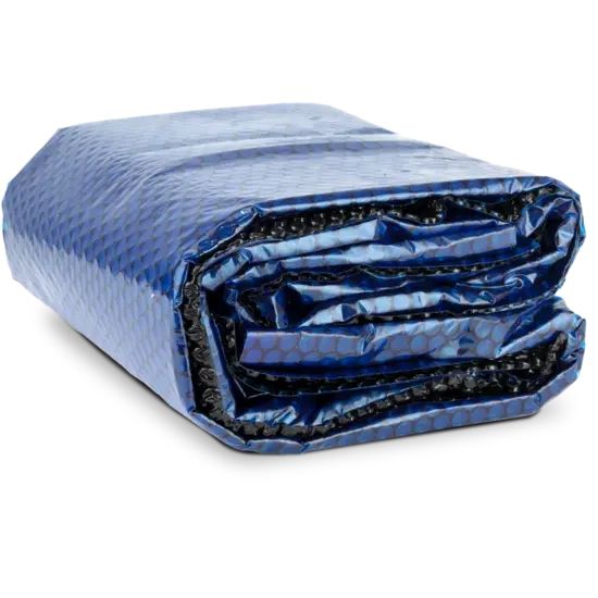 W'eau Solar cover ovaal - 488/485 x 305/360 cm (zeilmaat 468 x 278) - Zwart/Blauw - W'eau