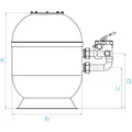 HRS Zandfilter VIENNA II  Side 10 m³/h | Ø 510 mm - HRS