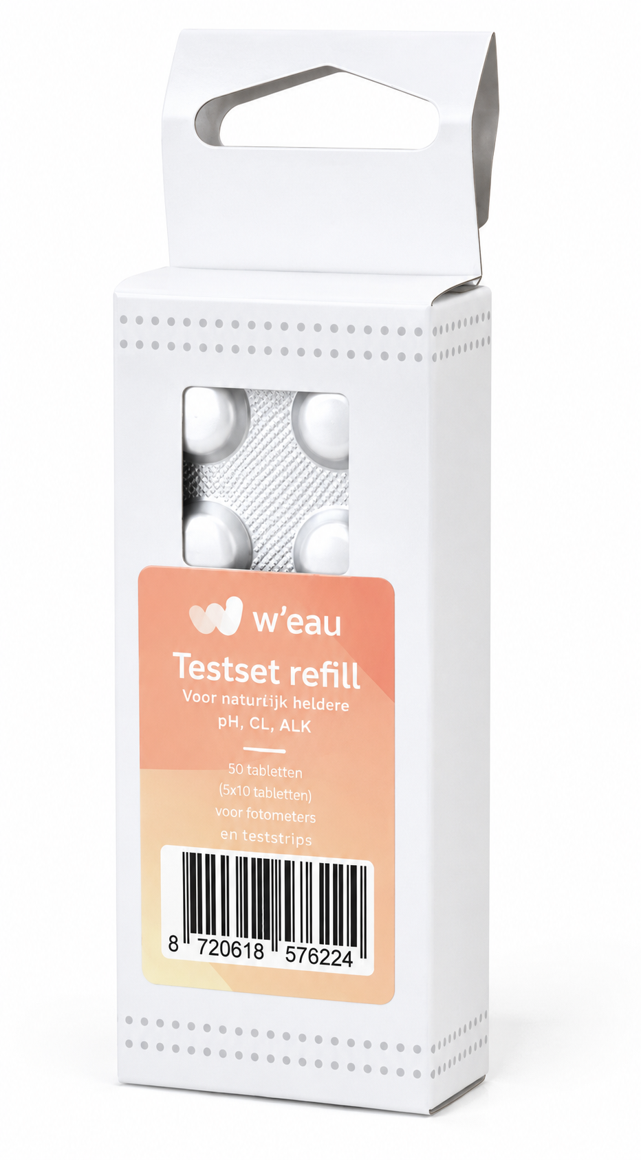 W'eau Refill pack voor manuele tester (Chloor, pH en Alkaliteit) 60 stuks - W'eau