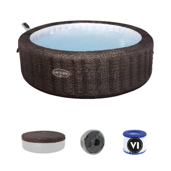 Lay-Z Spa Bali smart airjet 7 bruin rotan - Lay-Z