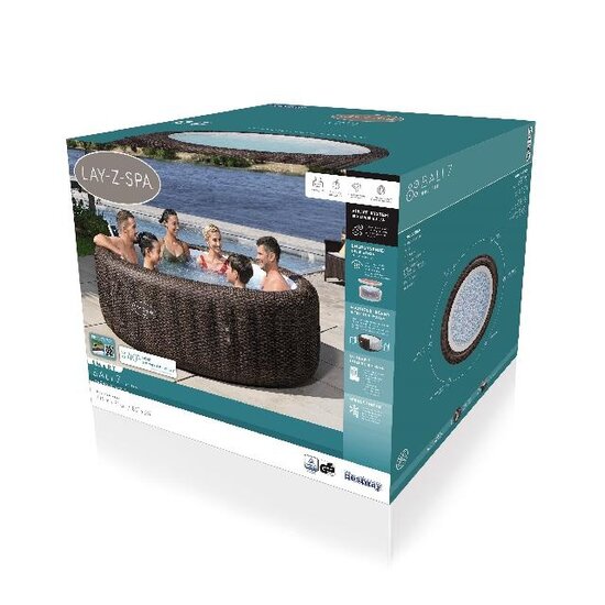 Lay-Z Spa Bali smart airjet 7 bruin rotan - Lay-Z