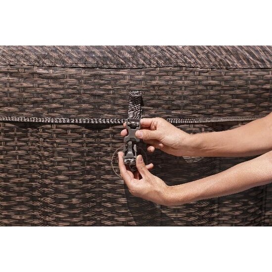 Lay-Z Spa Bali smart airjet 7 bruin rotan - Lay-Z