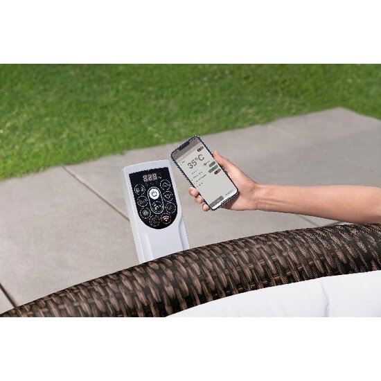 Lay-Z Spa Bali smart airjet 7 bruin rotan - Lay-Z