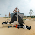 PortaSauna HEX houtgestookte buitensauna voor 4–6 personen – complete set met kachel en cederhouten bank