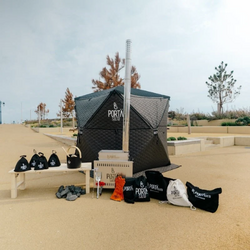 HEX houtgestookte buitensauna voor 4–6 personen