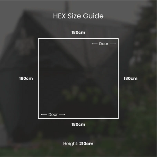 PortaSauna HEX houtgestookte buitensauna voor 4–6 personen – complete set met kachel en cederhouten bank