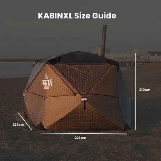 PortaSauna KABIN XL houtgestookte buitensauna voor 10–12 personen