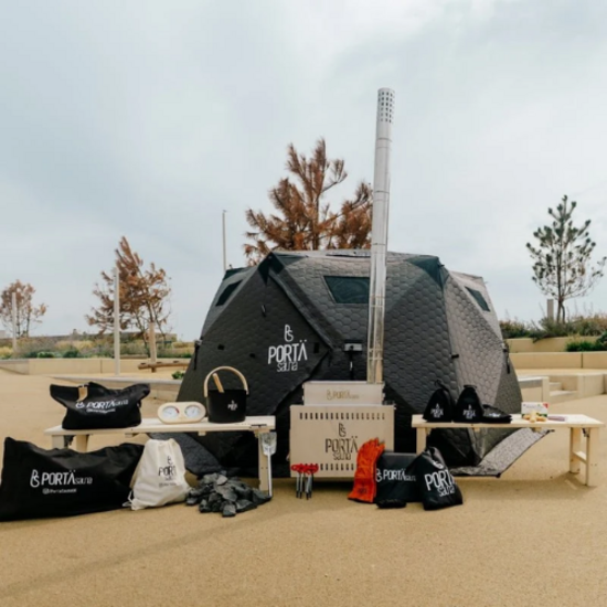 PortaSauna KABIN XL houtgestookte buitensauna voor 10–12 personen