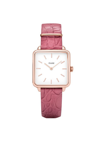 Cluse La Tétragone Rosé Alligator - CW0101207020