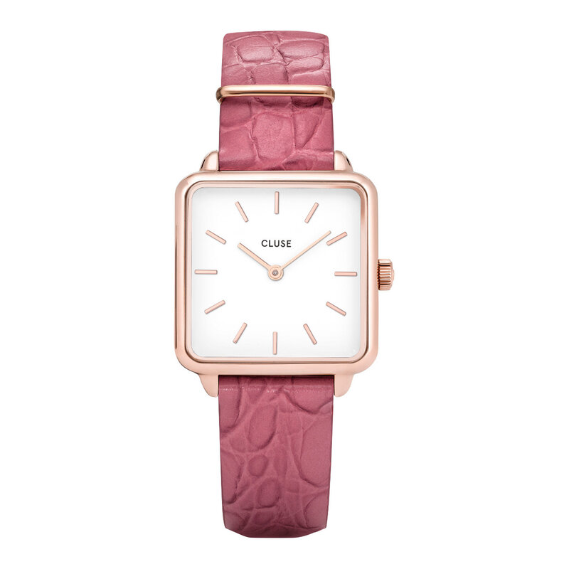 Cluse La Tétragone Rosé Alligator - CW0101207020